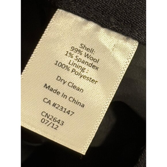 Talbots Petites Black Wool Embellished Hem Lines Women Size 4P Pants. - Picture 4 of 12